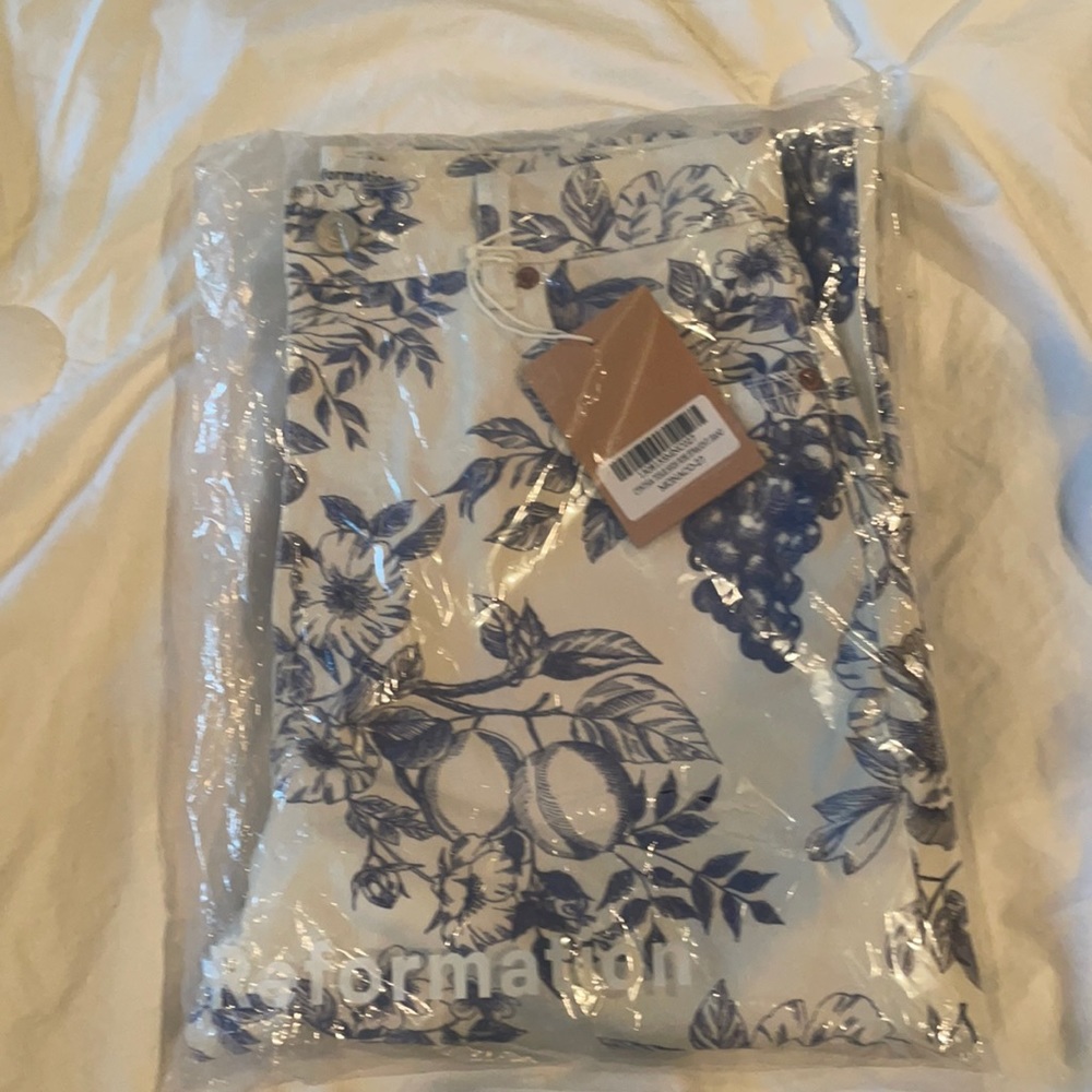 New still in packaging Reformation jeans.